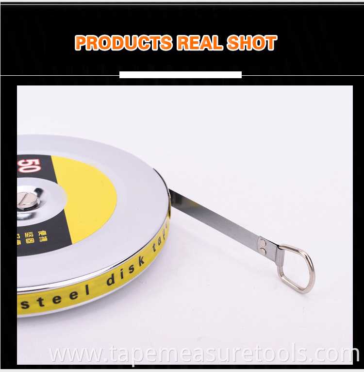 20m 30m 50m Stainless steel disc steel tape measure heavy duty long tape measure